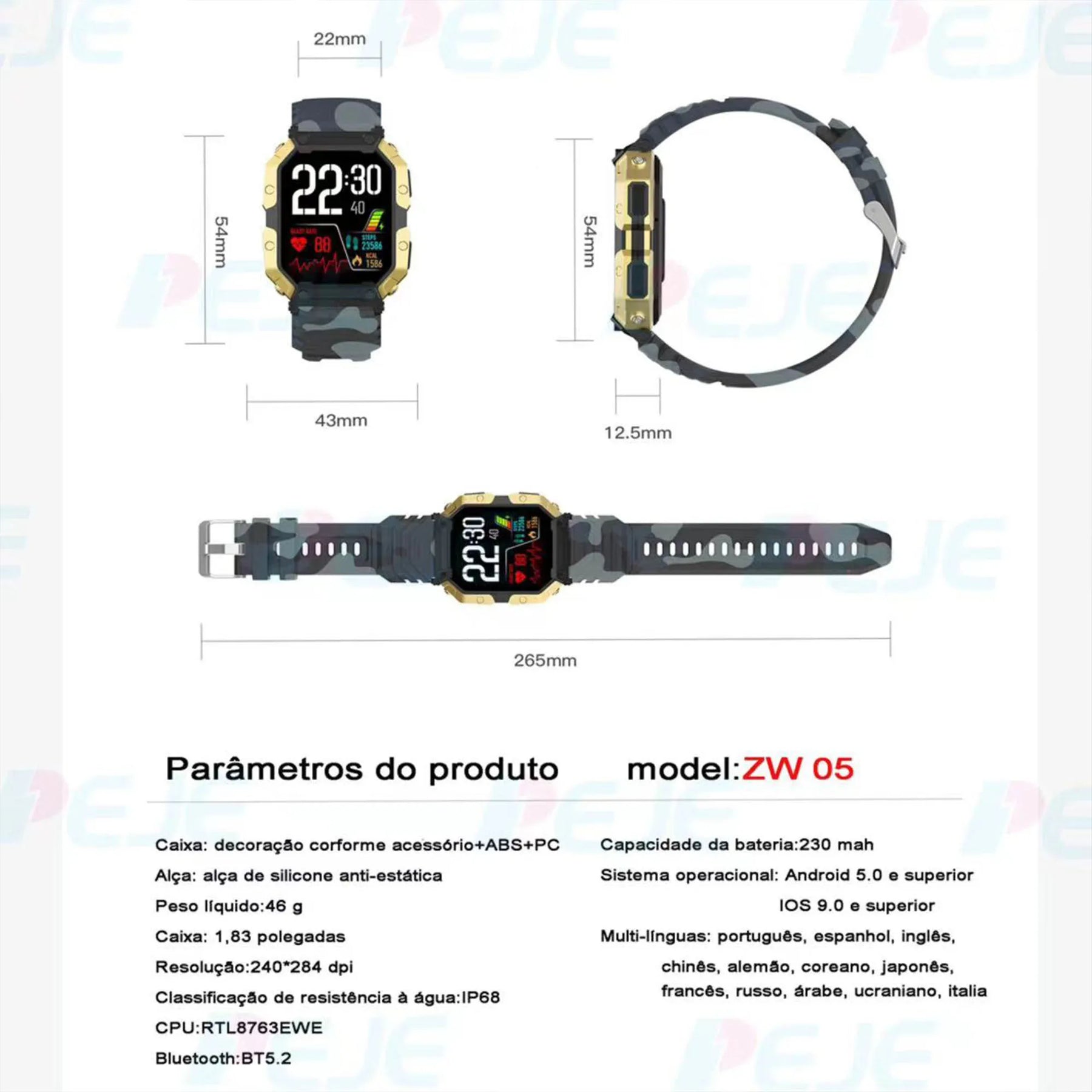 Smartwatch Zwear Zw05