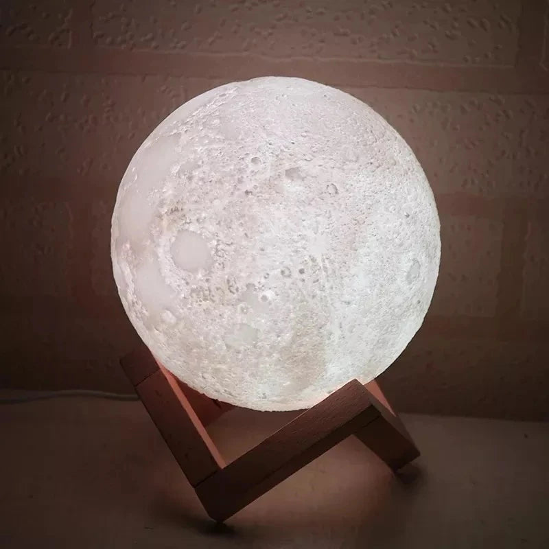 Umidificador e Luminária Lua Cheia 3D